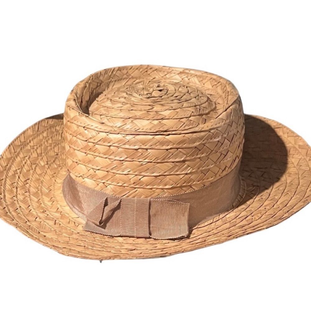 Madcaps for Vintage Abercrombie & Fitch Woven Straw Hat w/ Bow